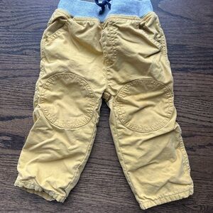 Baby Boden Yellow Pants with Gray Waistband